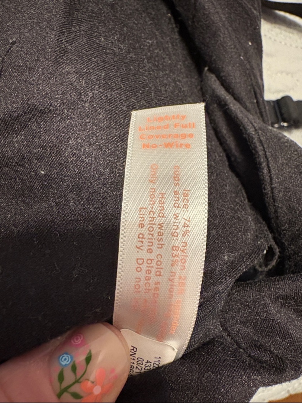 Cacique Black Front-Closure Racerback Bra with Lace Detail - Picture 3 of 6